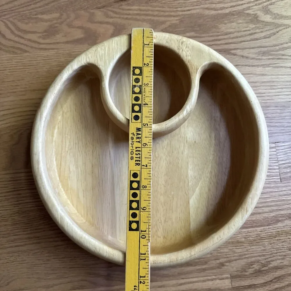 Crate & Barrel Wooden Chip‎ & Dip Set Snack Serving Tray